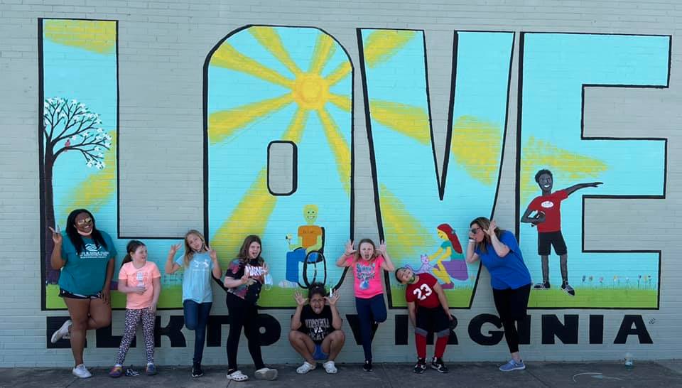 Elkton 14 Youth in Front of the word love